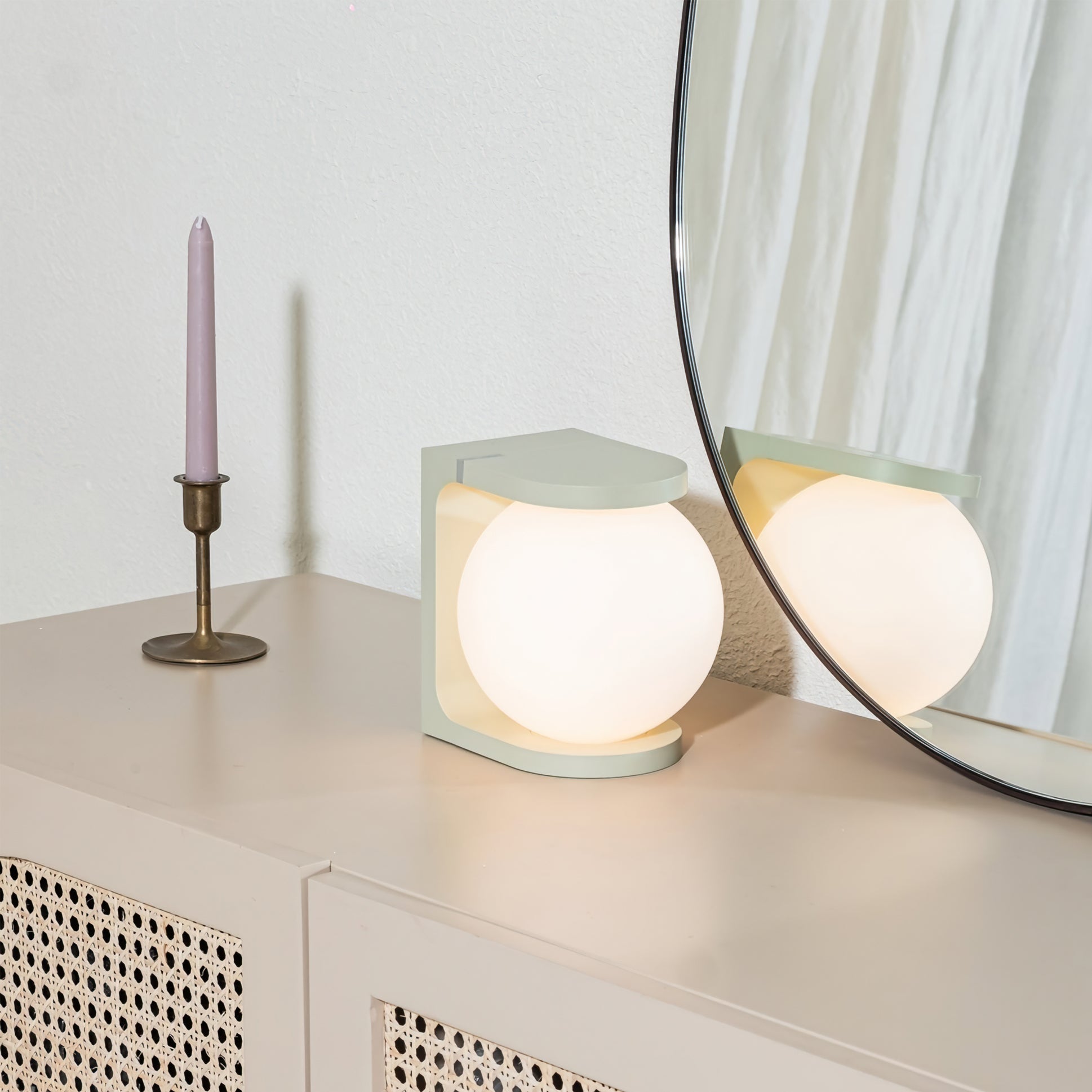 FARNWORTH DISTILLED GLASS TABLE LANTERN