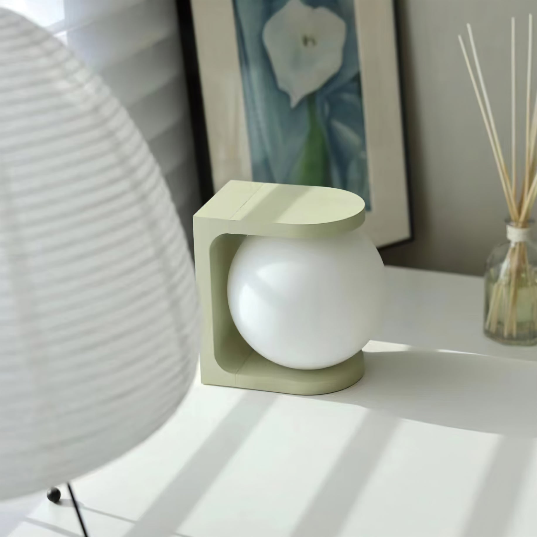 FARNWORTH DISTILLED GLASS TABLE LANTERN