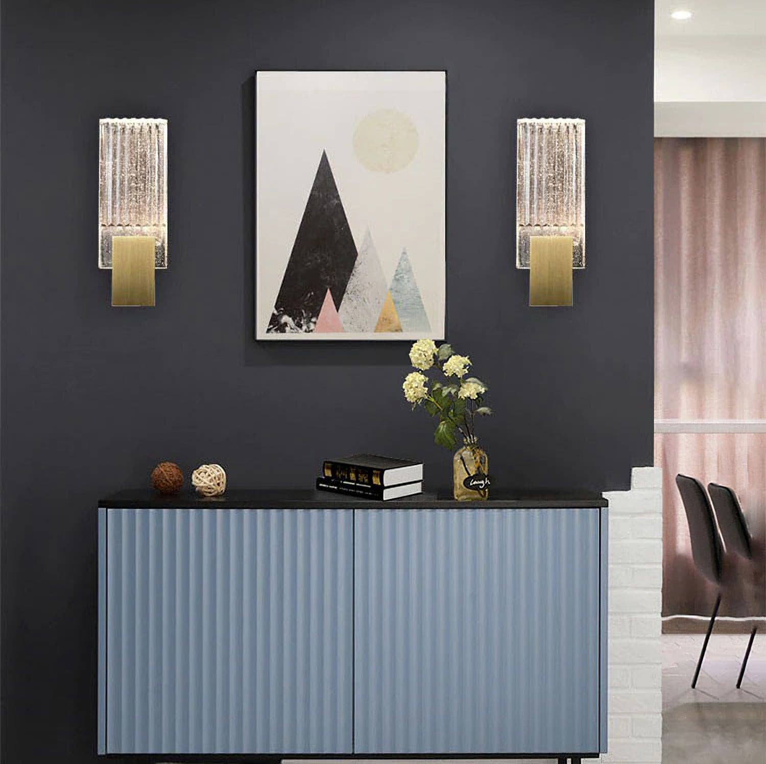 WINTHROP CRYSTAL FOLD WALL SCONCE