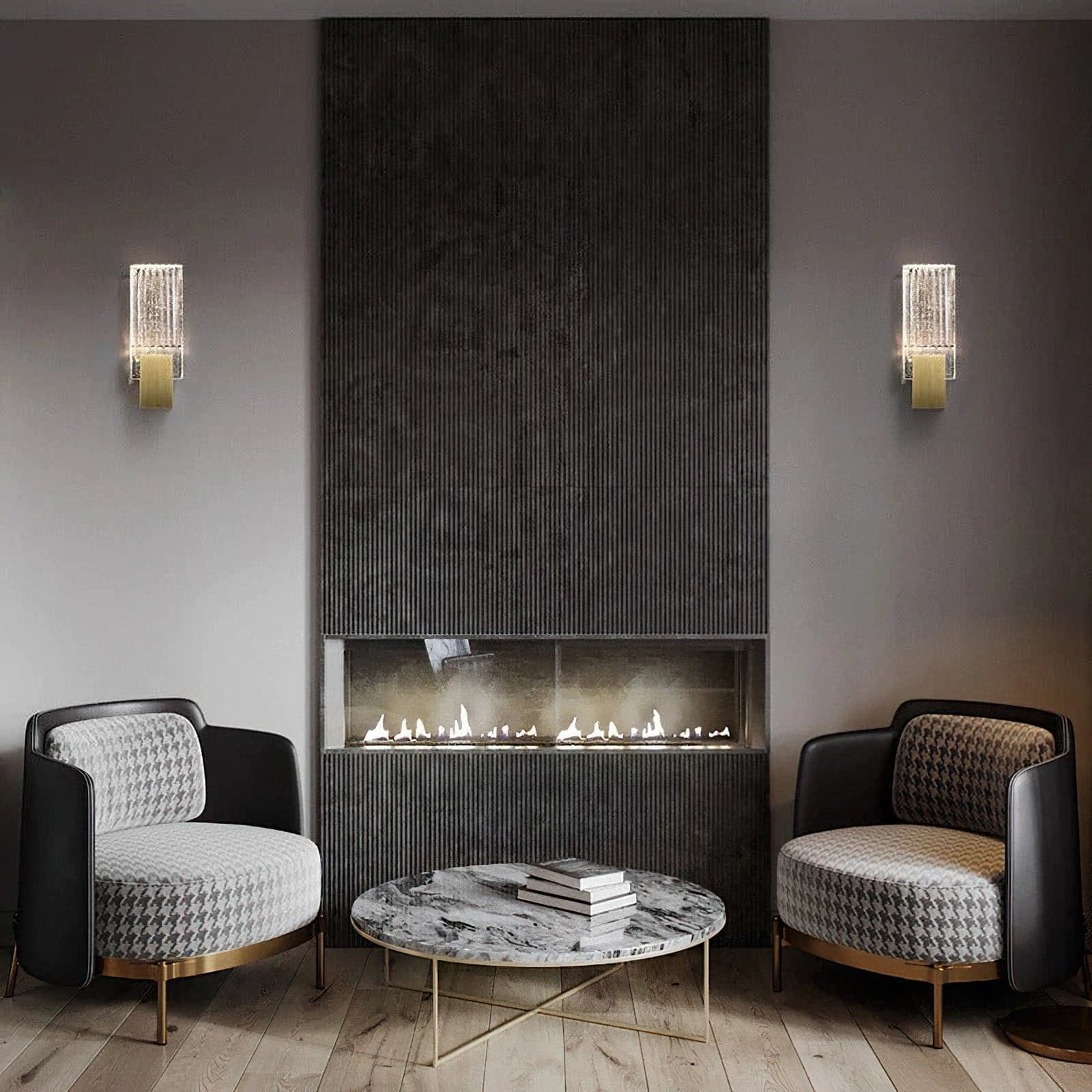 WINTHROP CRYSTAL FOLD WALL SCONCE