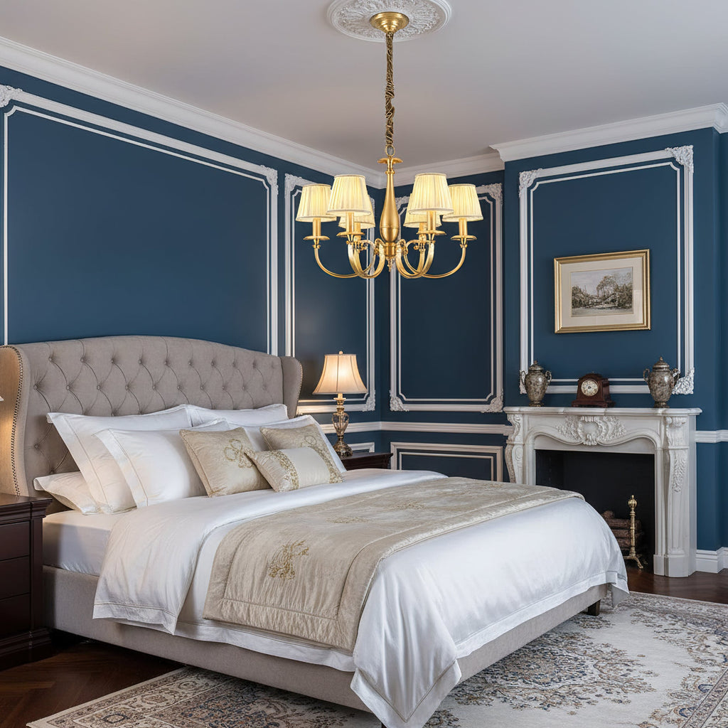 WINTHROP PLEATED BRASS CEILING LANTERN