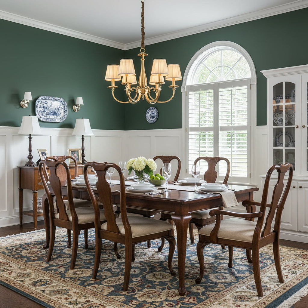 WINTHROP PLEATED BRASS CEILING LANTERN