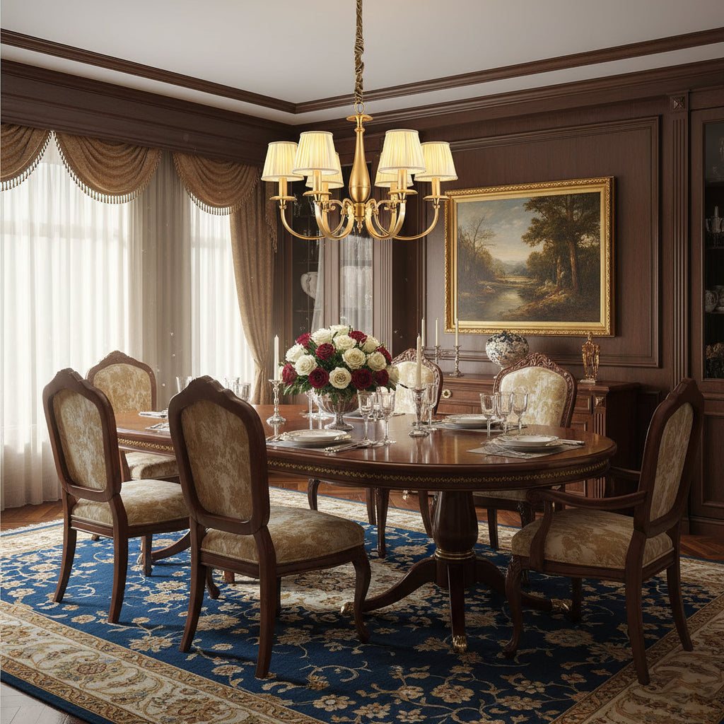 WINTHROP PLEATED BRASS CEILING LANTERN