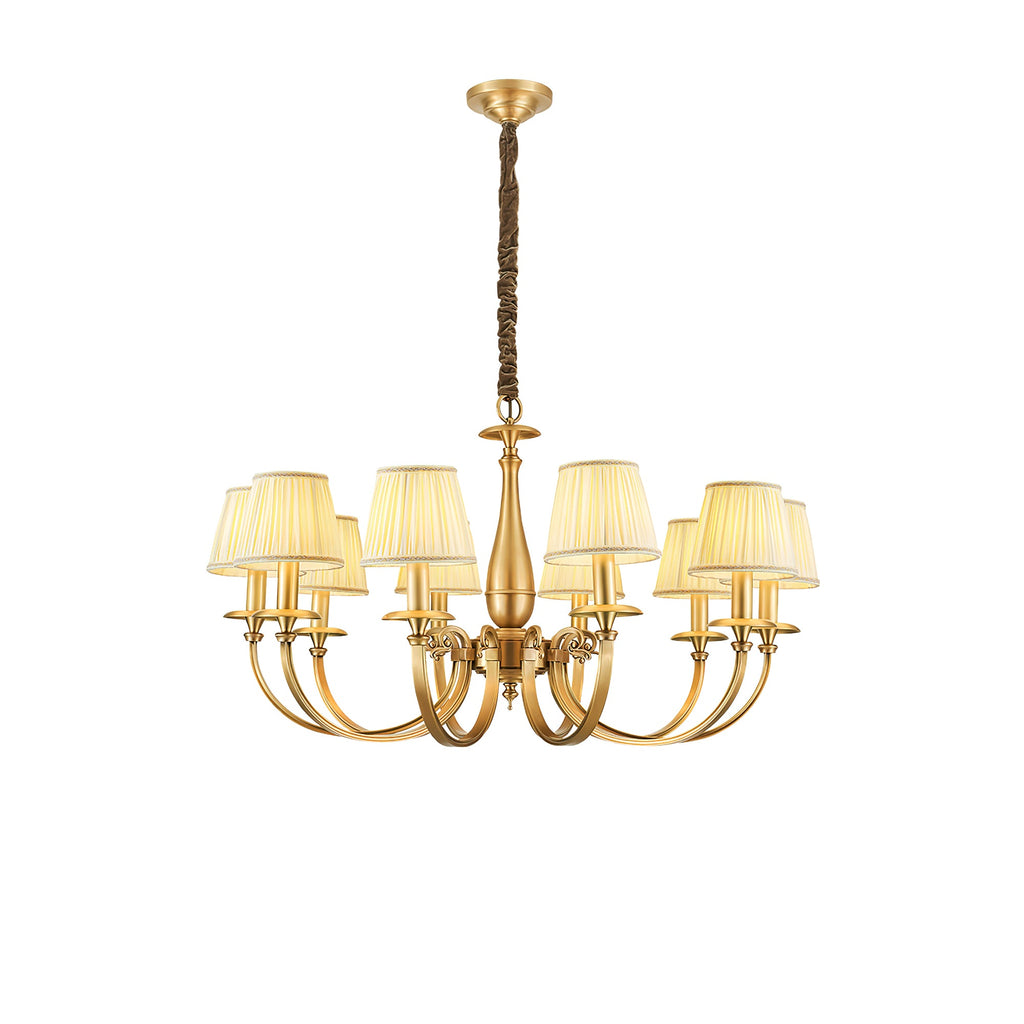 WINTHROP PLEATED BRASS CEILING LANTERN