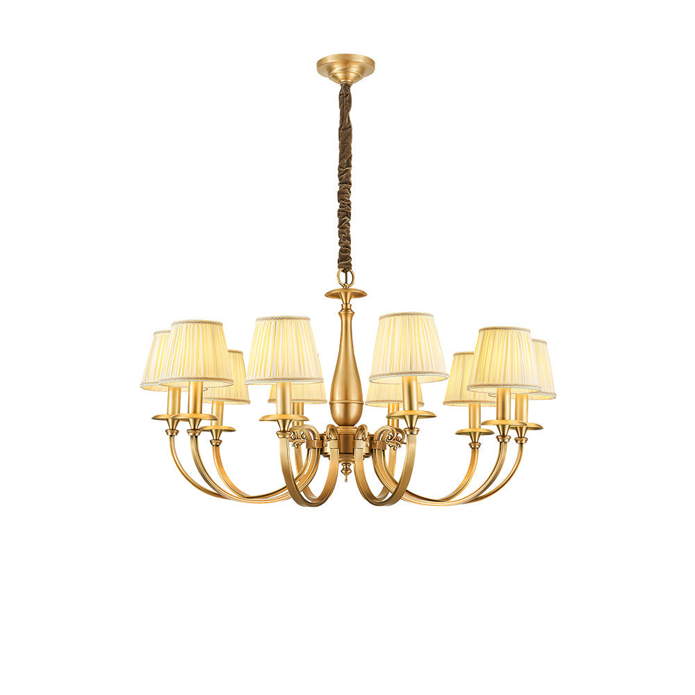 WINTHROP PLEATED BRASS CEILING LANTERN