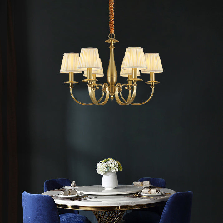 WINTHROP PLEATED BRASS CEILING LANTERN