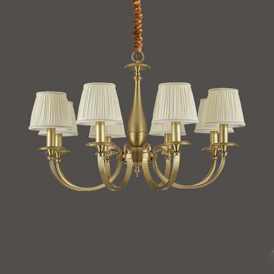 WINTHROP PLEATED BRASS CEILING LANTERN