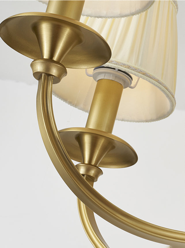 WINTHROP PLEATED BRASS CEILING LANTERN