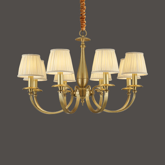 WINTHROP PLEATED BRASS CEILING LANTERN