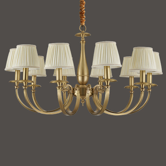 WINTHROP PLEATED BRASS CEILING LANTERN