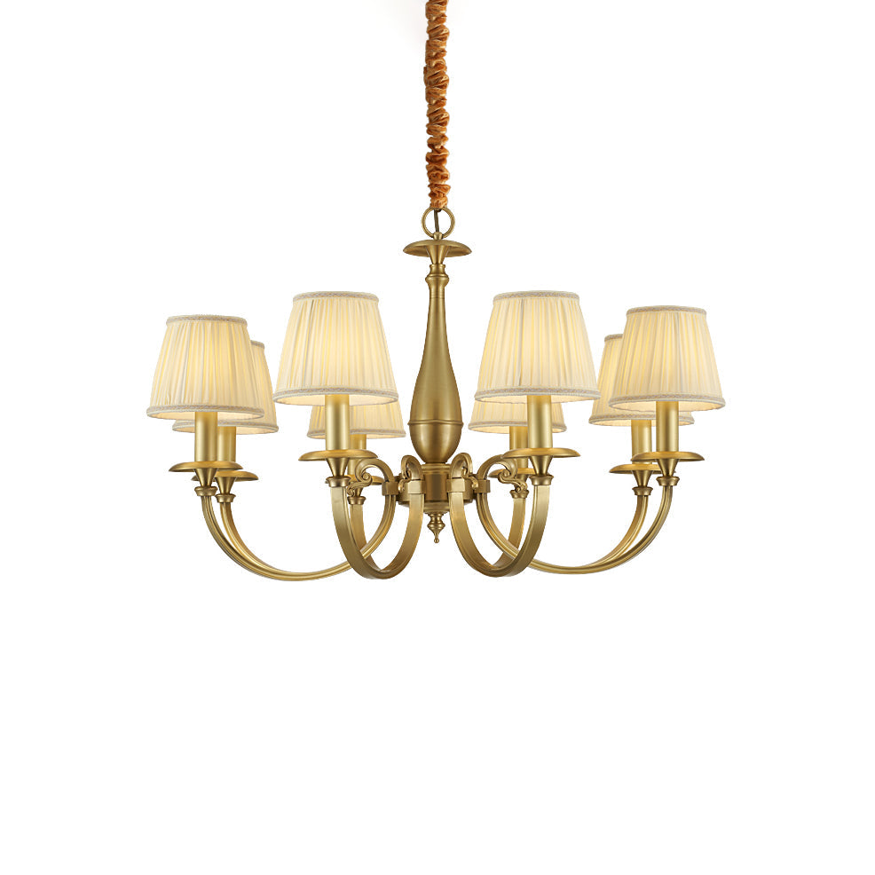 WINTHROP PLEATED BRASS CEILING LANTERN