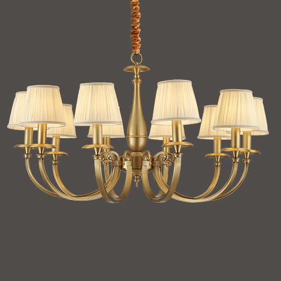 WINTHROP PLEATED BRASS CEILING LANTERN