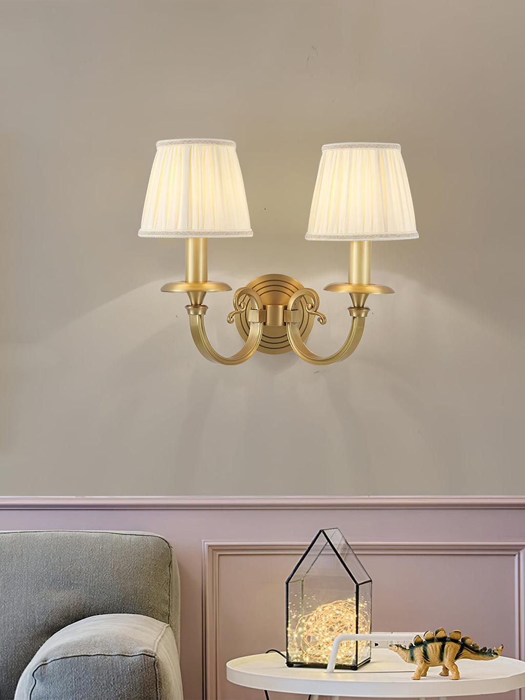 CHARING CROSS FOLDING BRASS WALL SCONCE