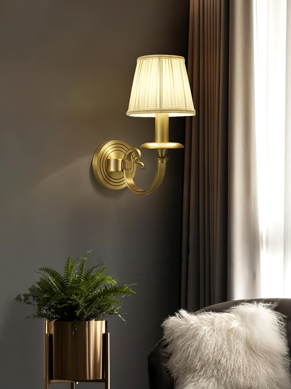 CHARING CROSS FOLDING BRASS WALL SCONCE