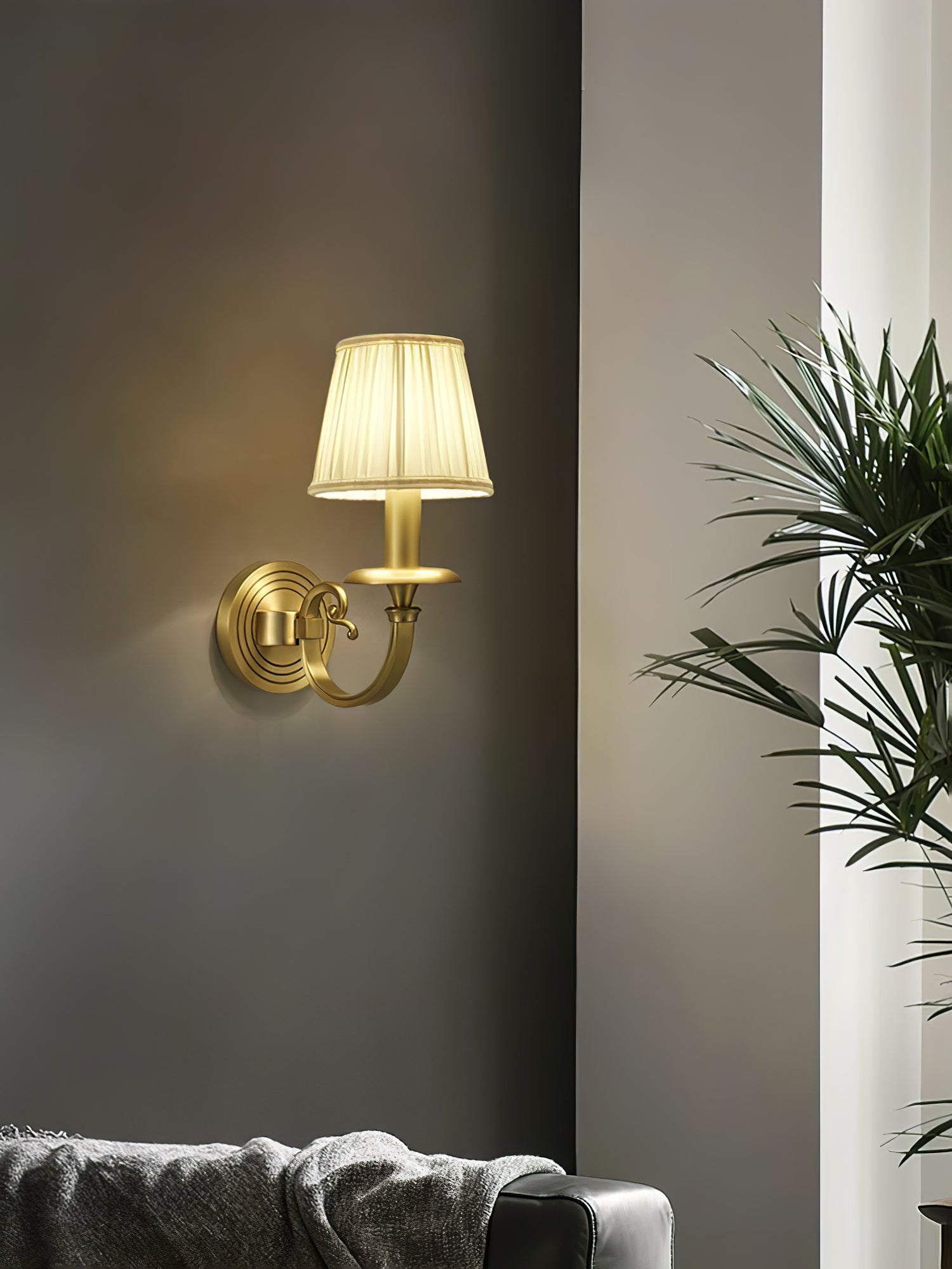 CHARING CROSS FOLDING BRASS WALL SCONCE