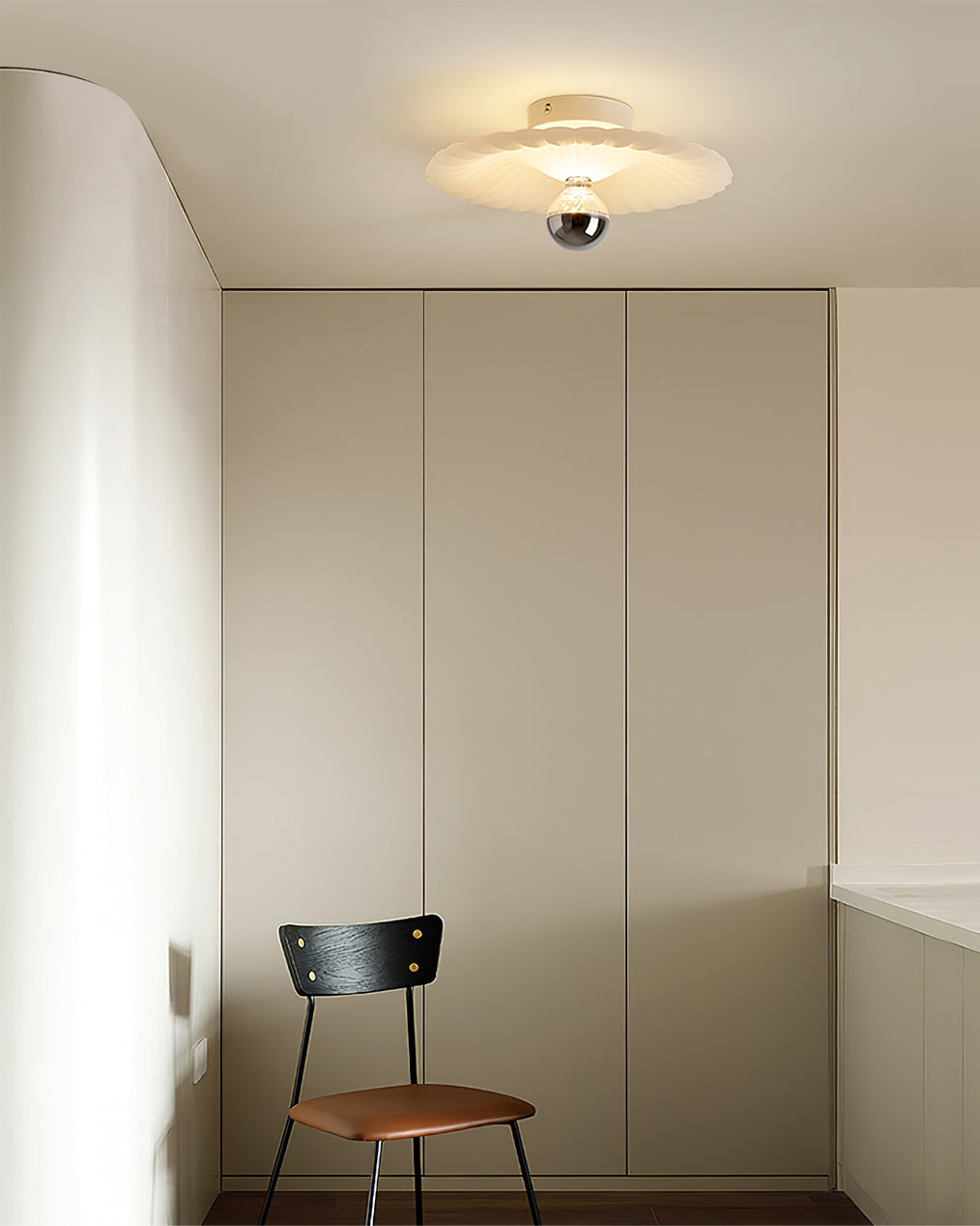 WINDSOR PLEATED SILK CEILING LANTERN