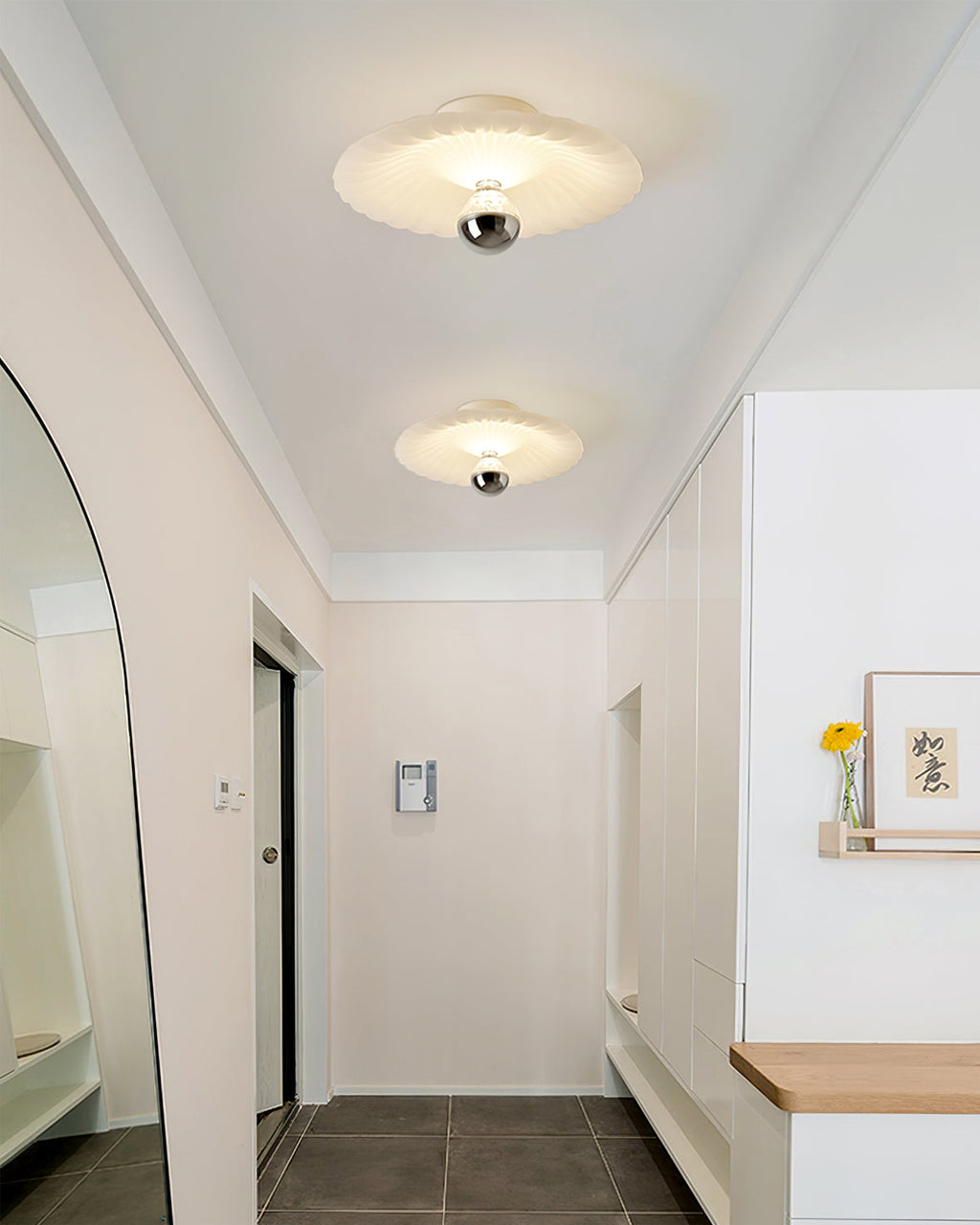 WINDSOR PLEATED SILK CEILING LANTERN