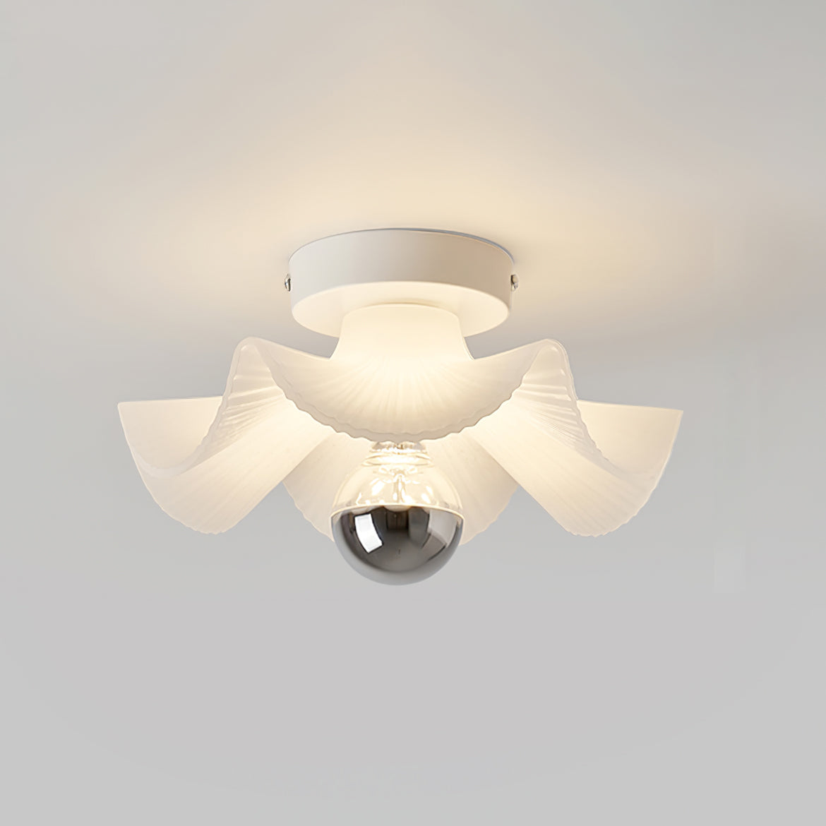WINDSOR PLEATED SILK CEILING LANTERN