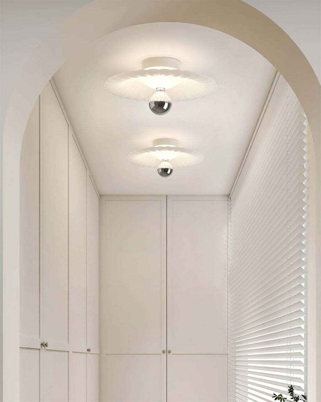 WINDSOR PLEATED SILK CEILING LANTERN