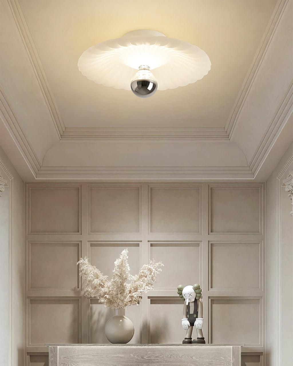 WINDSOR PLEATED SILK CEILING LANTERN