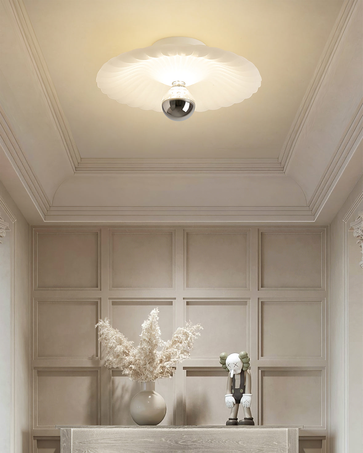 WINDSOR PLEATED SILK CEILING LANTERN