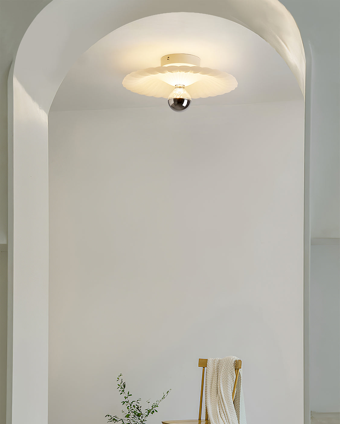 WINDSOR PLEATED SILK CEILING LANTERN
