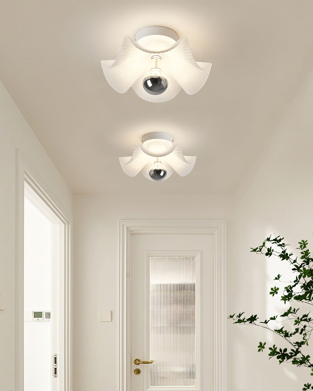 WINDSOR PLEATED SILK CEILING LANTERN