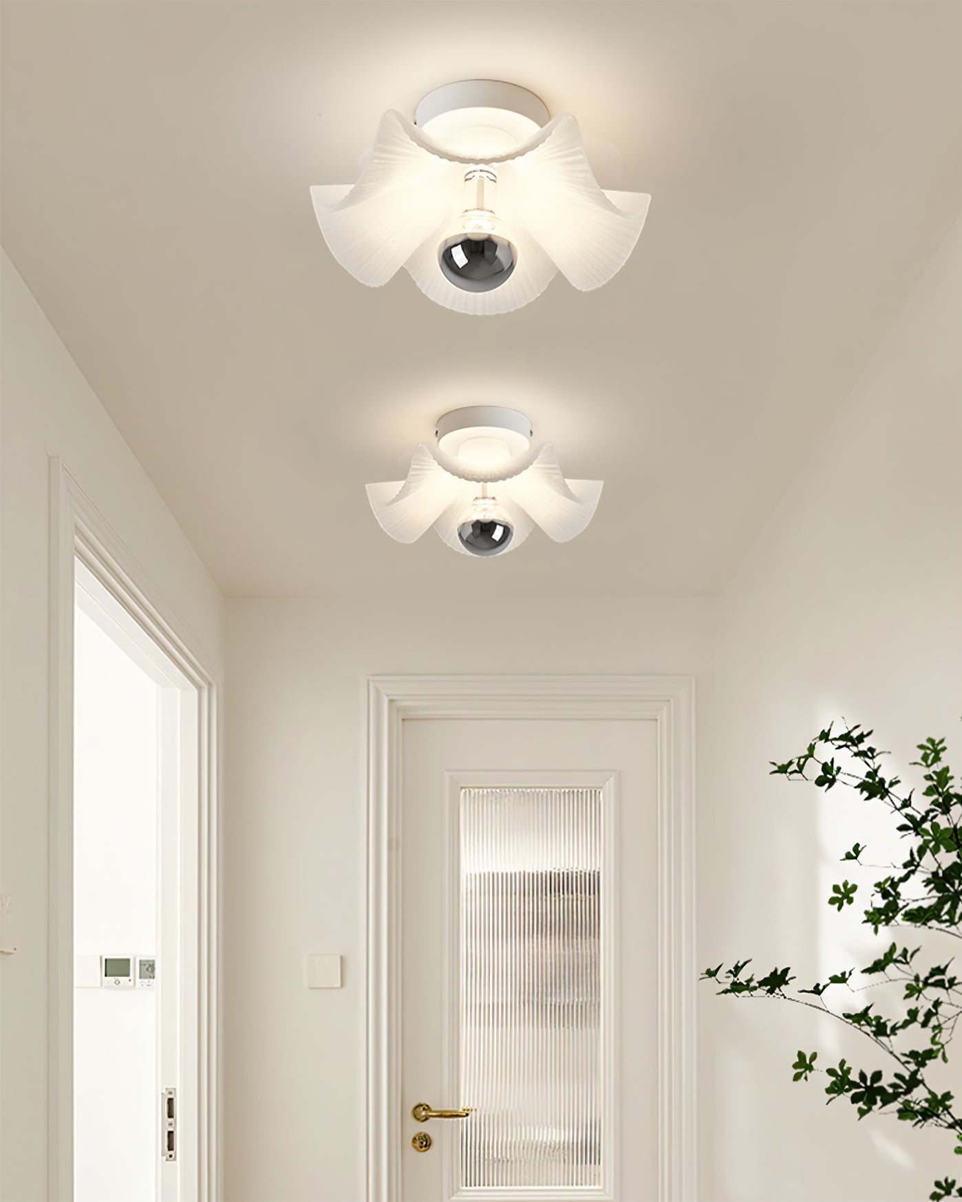 WINDSOR PLEATED SILK CEILING LANTERN