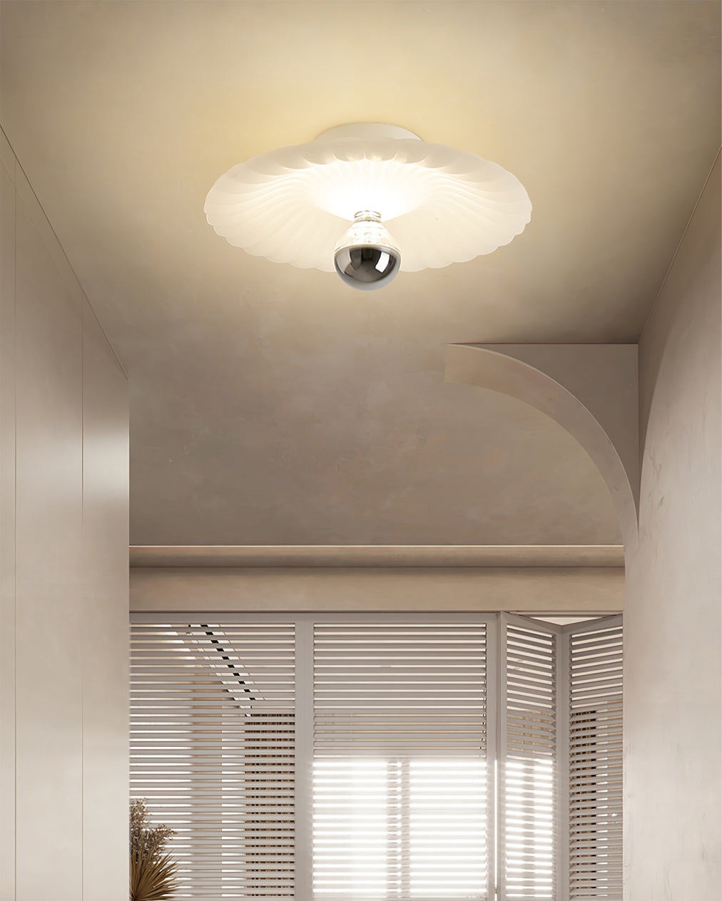 WINDSOR PLEATED SILK CEILING LANTERN