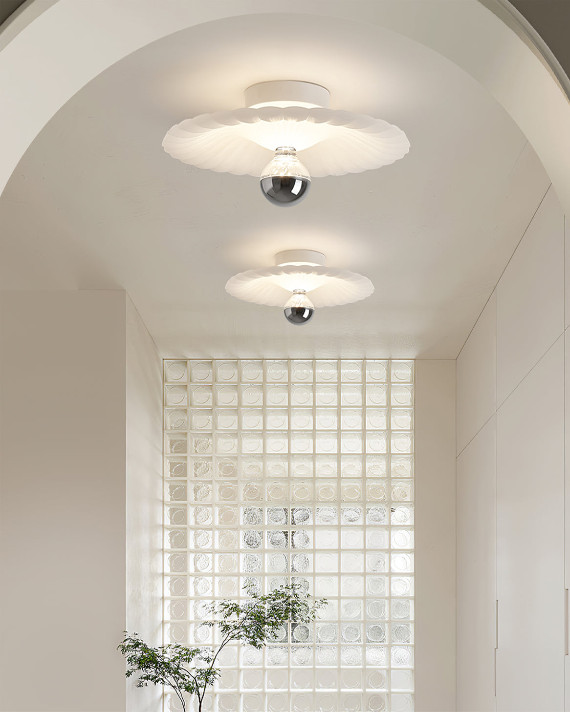 WINDSOR PLEATED SILK CEILING LANTERN