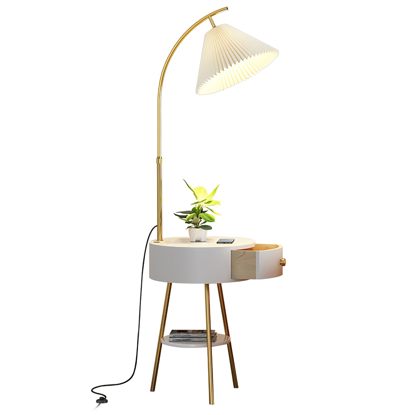 FENWICK TAILORED TEXTILE LAMP WITH STORAGE