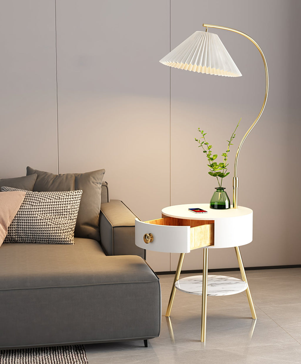 CHARLESTON PLEATED AMBIENCE FLOOR LAMP