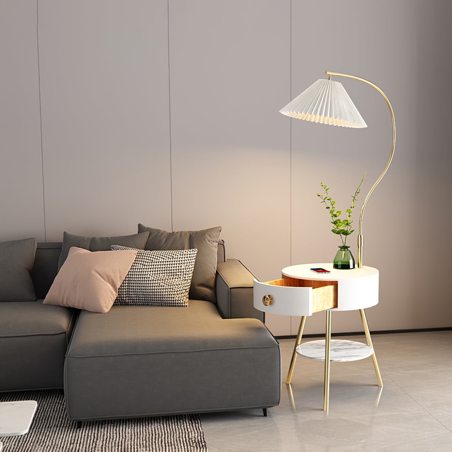 CHARLESTON PLEATED AMBIENCE FLOOR LAMP