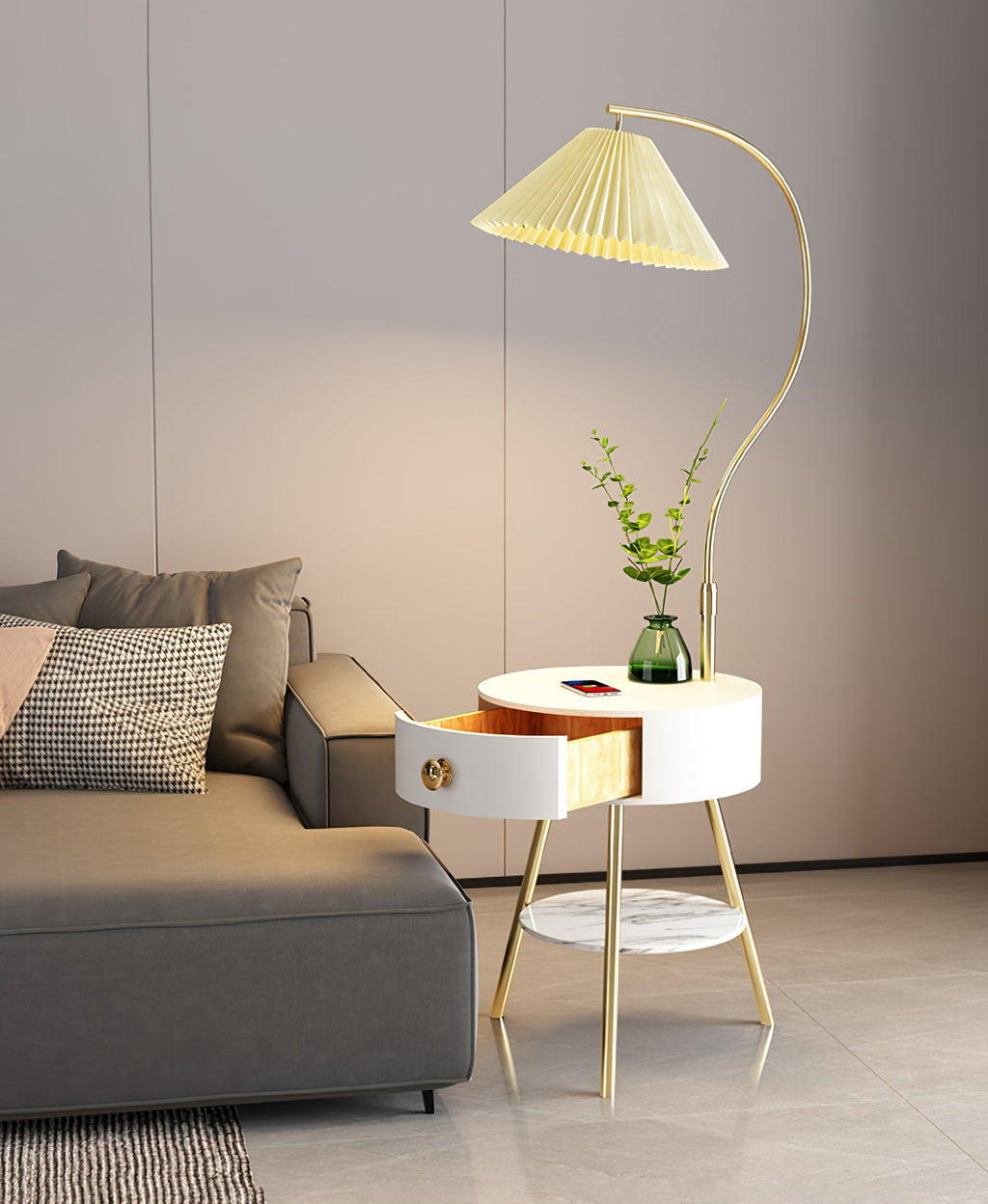 CHARLESTON PLEATED AMBIENCE FLOOR LAMP