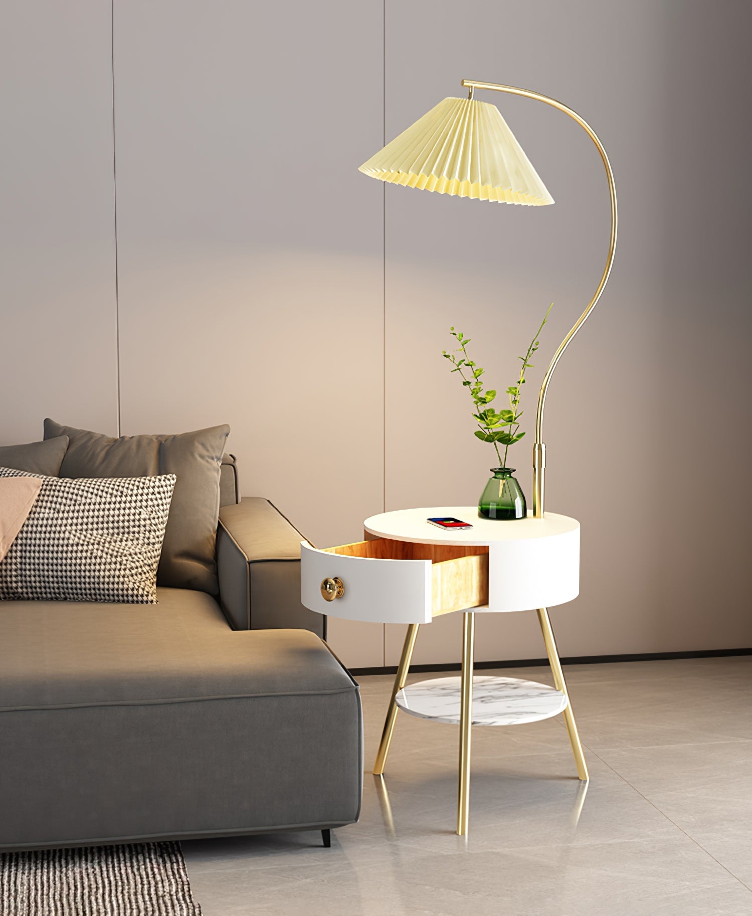 CHARLESTON PLEATED AMBIENCE FLOOR LAMP