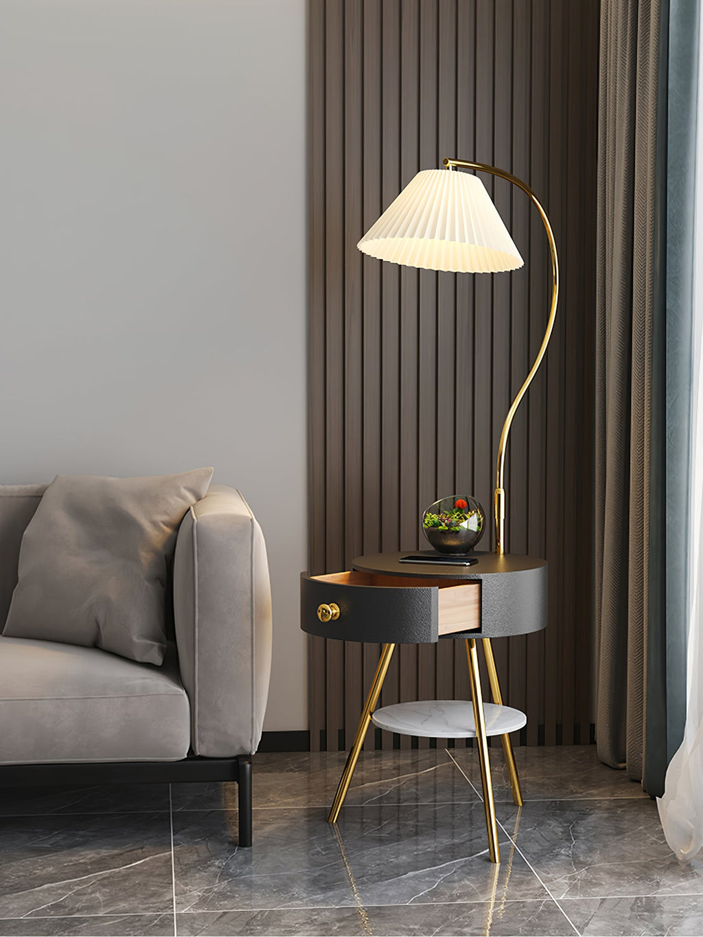 CHARLESTON PLEATED AMBIENCE FLOOR LAMP