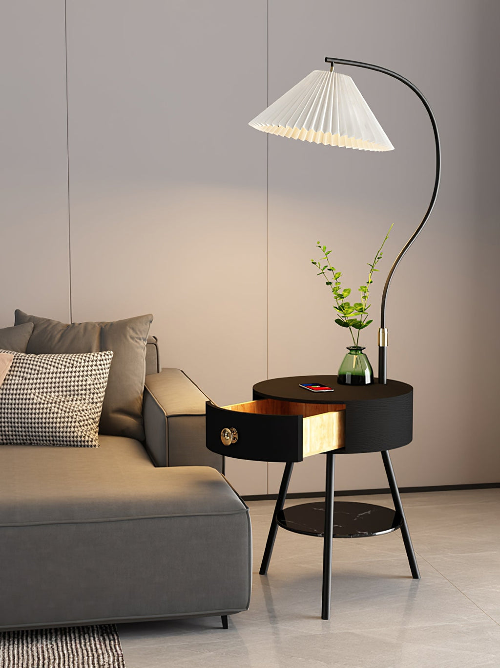 CHARLESTON PLEATED AMBIENCE FLOOR LAMP