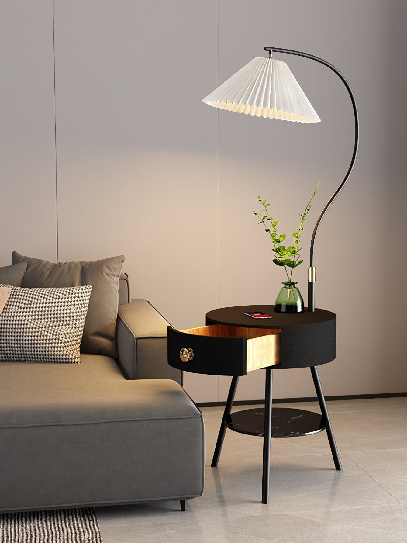 CHARLESTON PLEATED AMBIENCE FLOOR LAMP