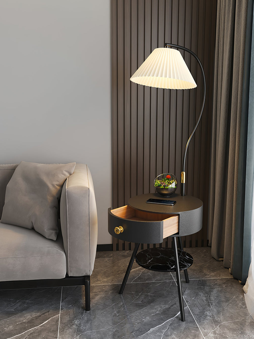 CHARLESTON PLEATED AMBIENCE FLOOR LAMP