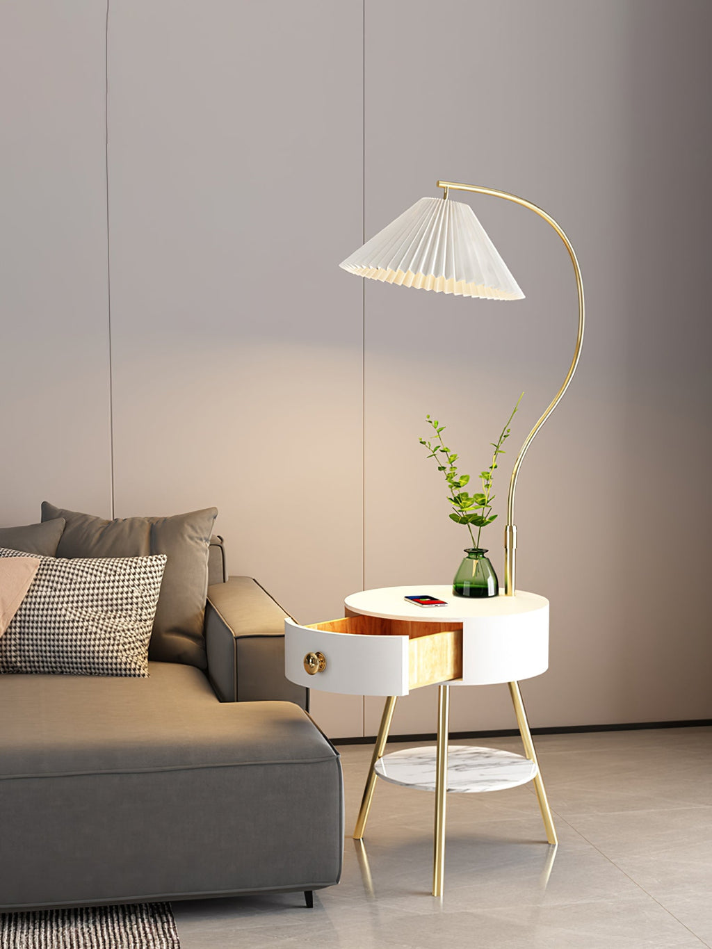 CHARLESTON PLEATED AMBIENCE FLOOR LAMP