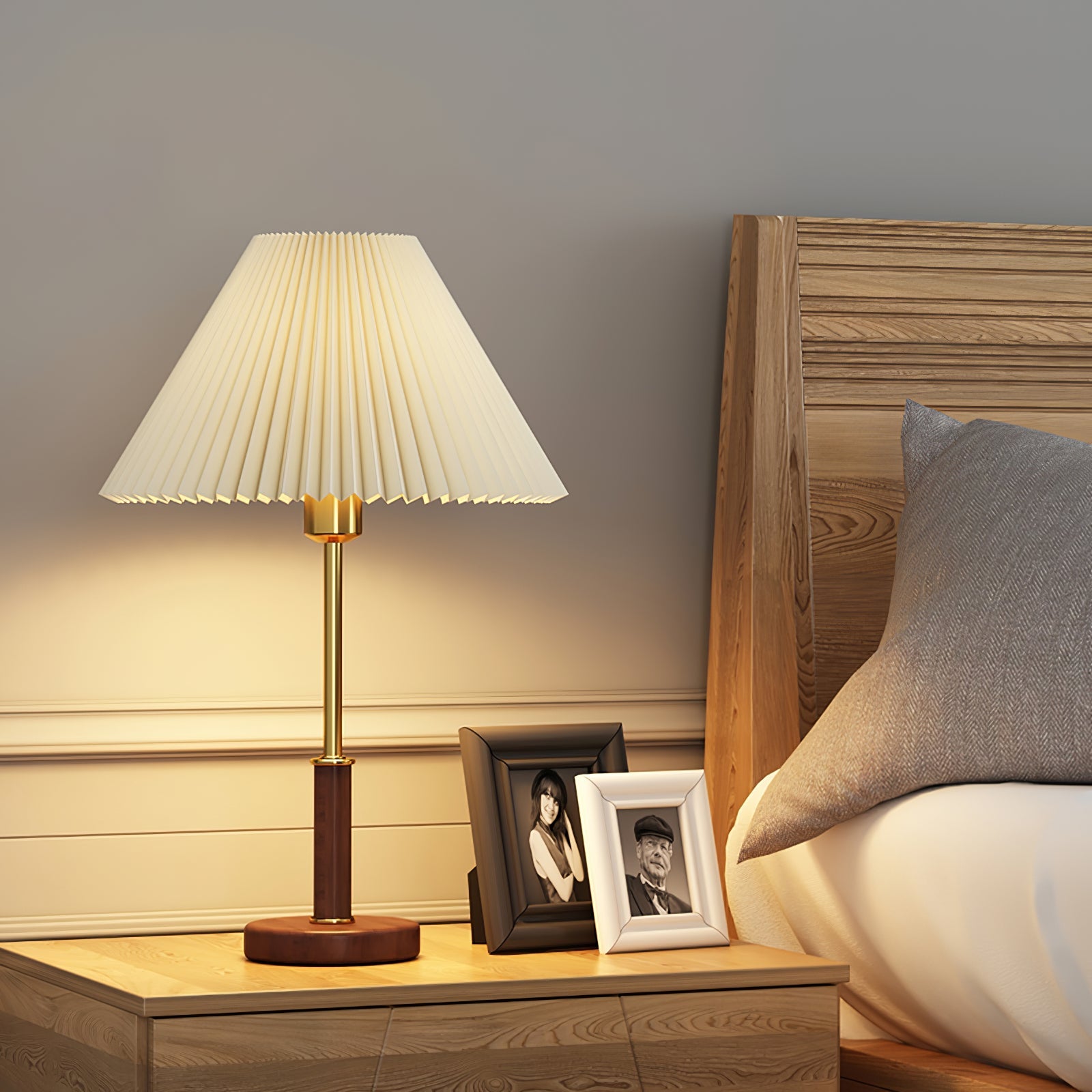 FENWICK WOODEN PLEAT LUMINAIRE