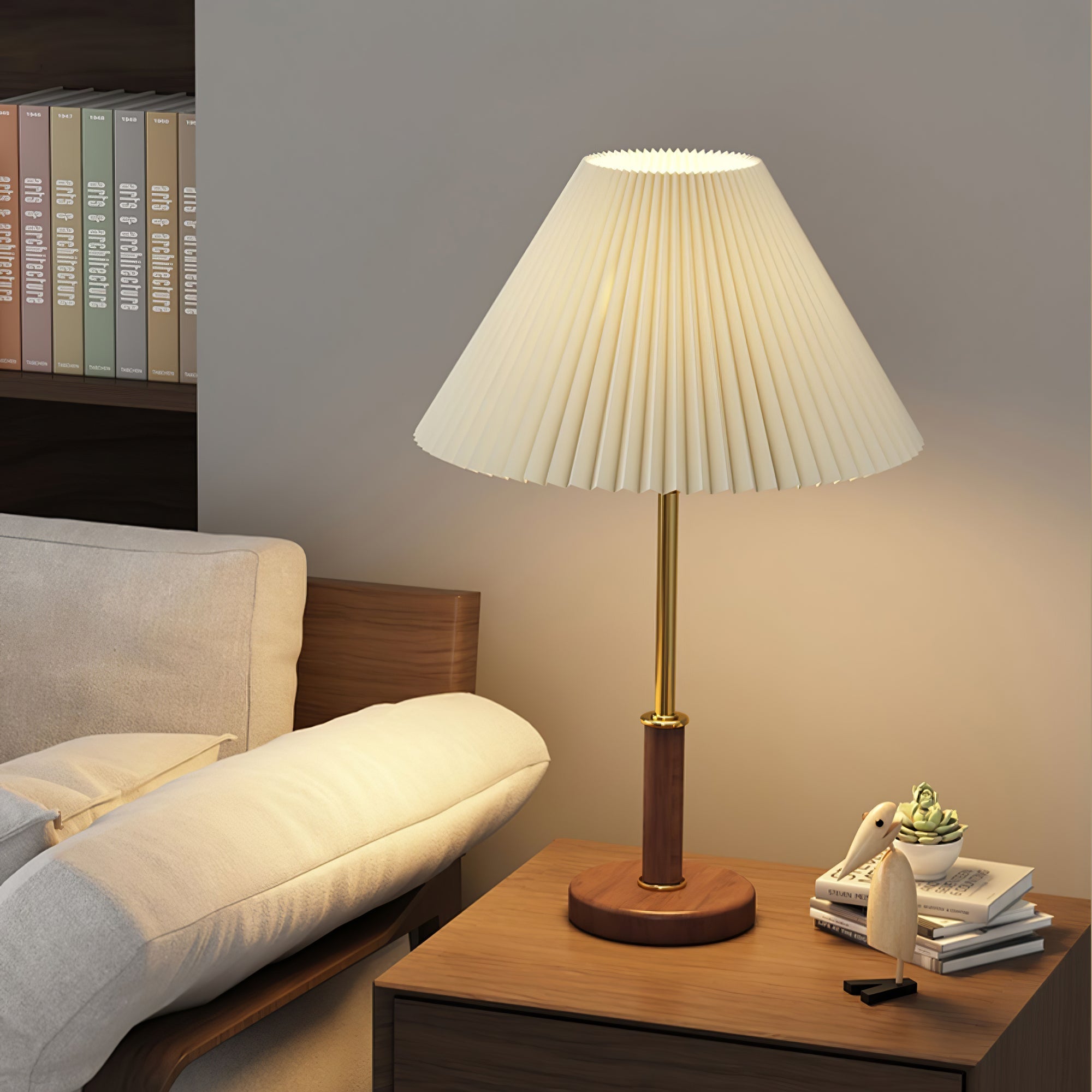 FENWICK WOODEN PLEAT LUMINAIRE