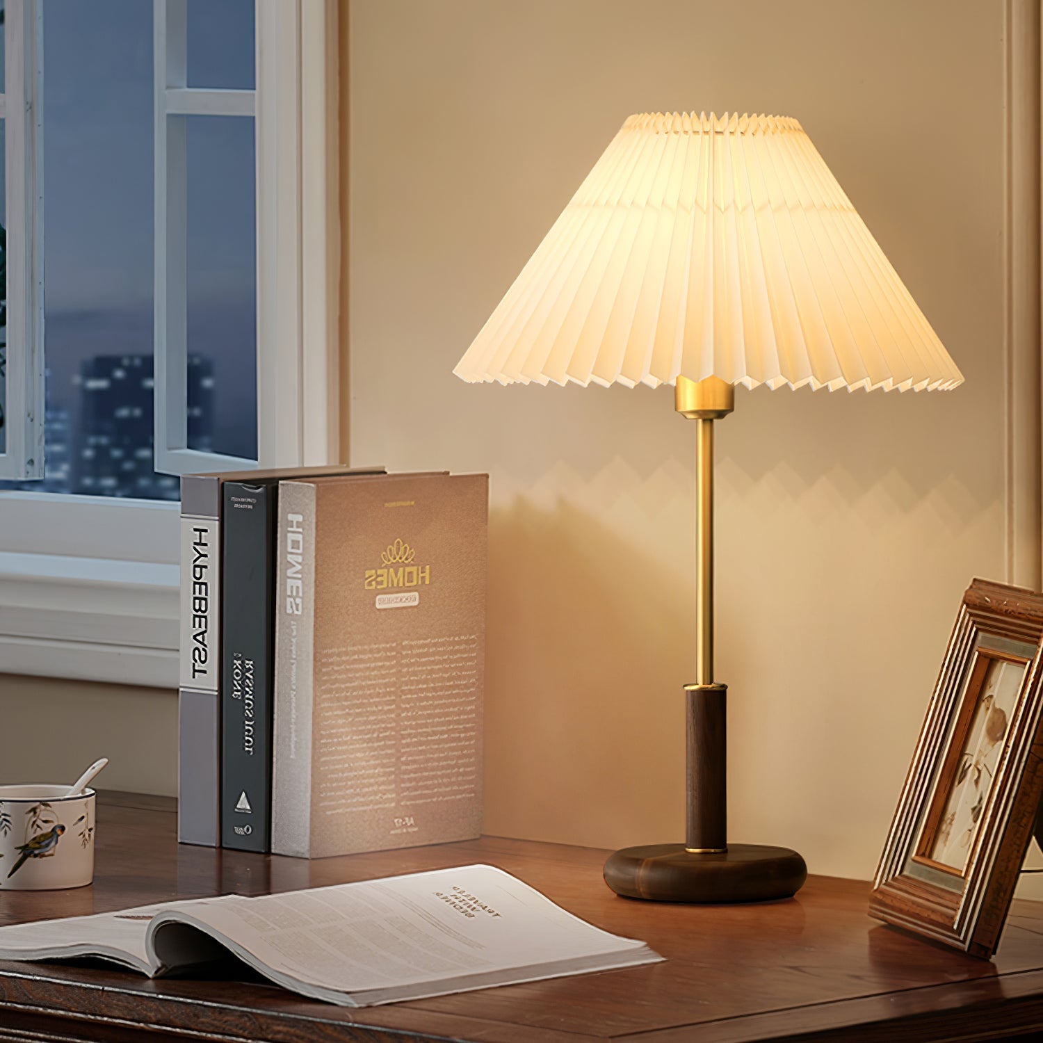 FENWICK WOODEN PLEAT LUMINAIRE