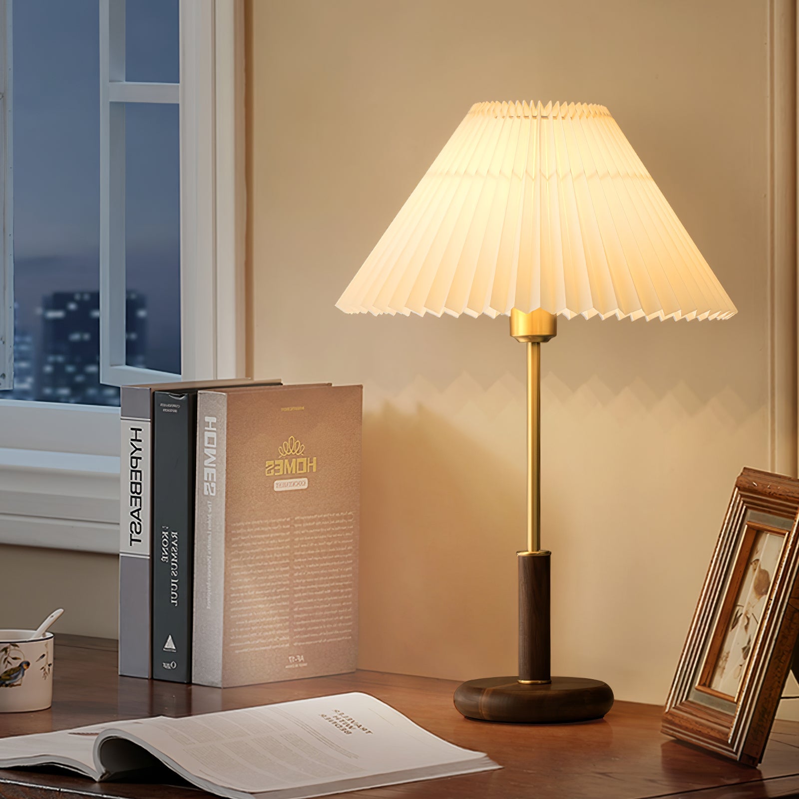 FENWICK WOODEN PLEAT LUMINAIRE