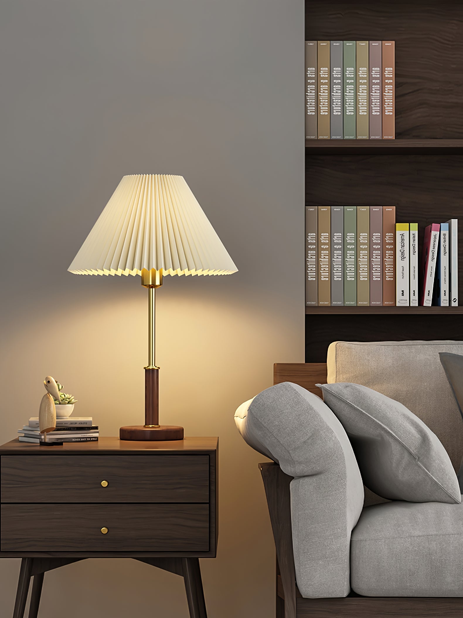FENWICK WOODEN PLEAT LUMINAIRE