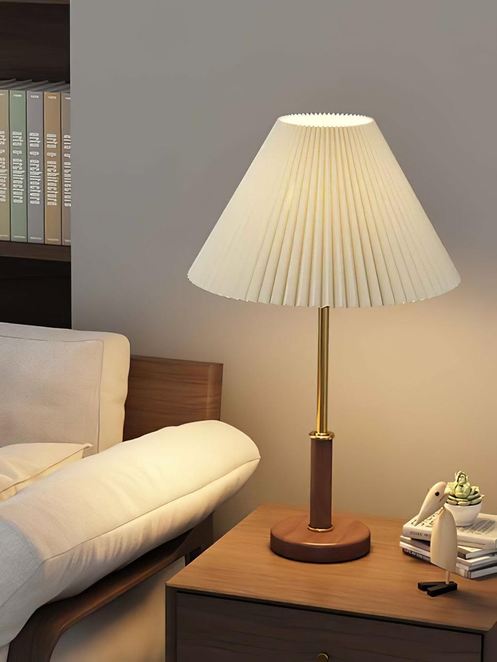 FENWICK WOODEN PLEAT LUMINAIRE