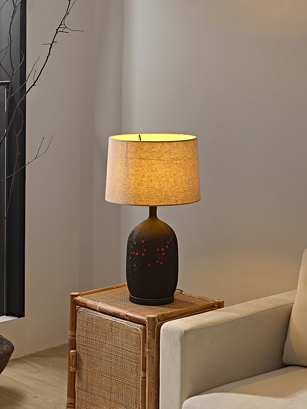 WHITBY PLUMSTONE GLOBE TABLE LANTERN