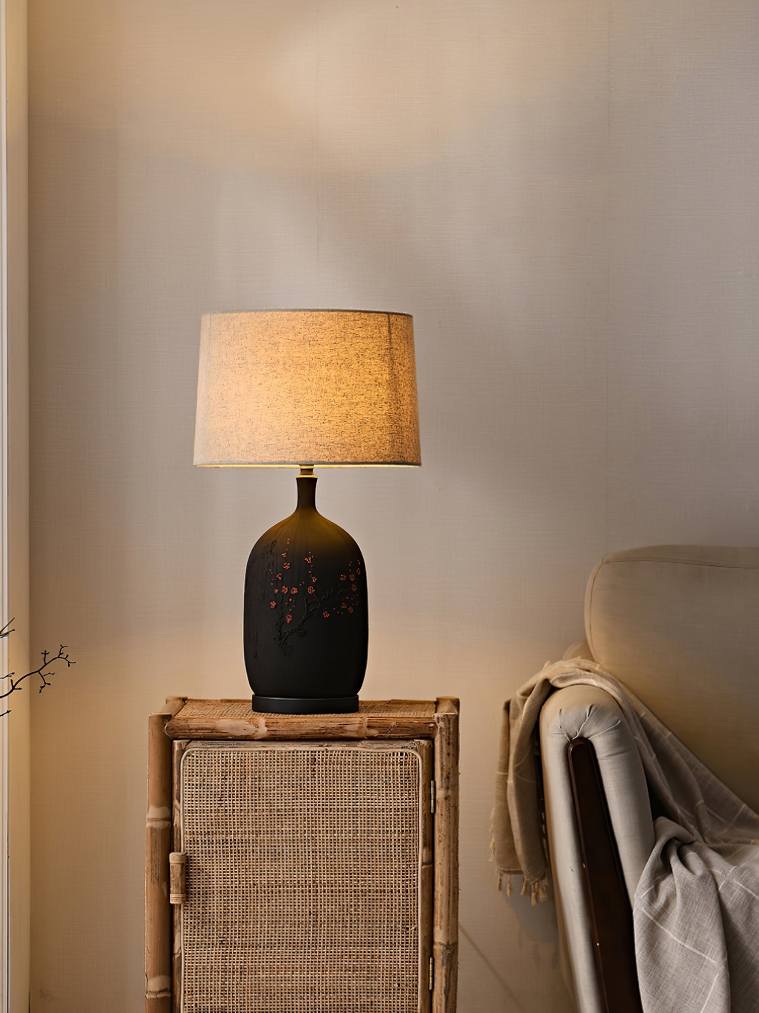 WHITBY PLUMSTONE GLOBE TABLE LANTERN