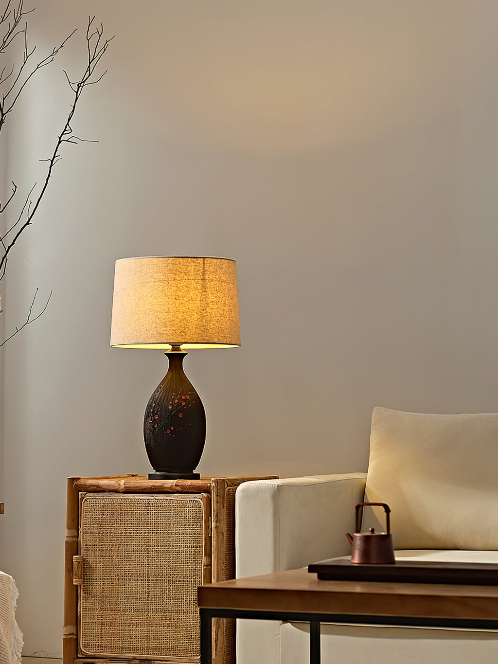 WHITBY PLUMSTONE GLOBE TABLE LANTERN