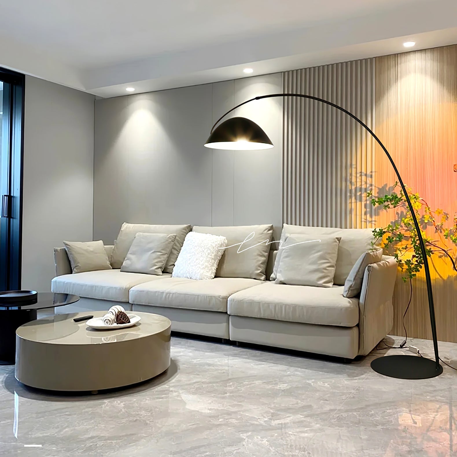 FENWICK TAPERED SILK FLOOR LANTERN